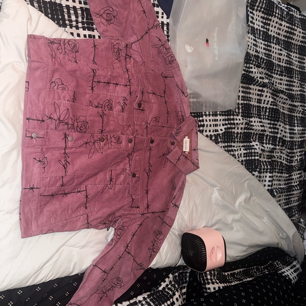 Honor The Gift Pink Graphic Button-Up Jacket